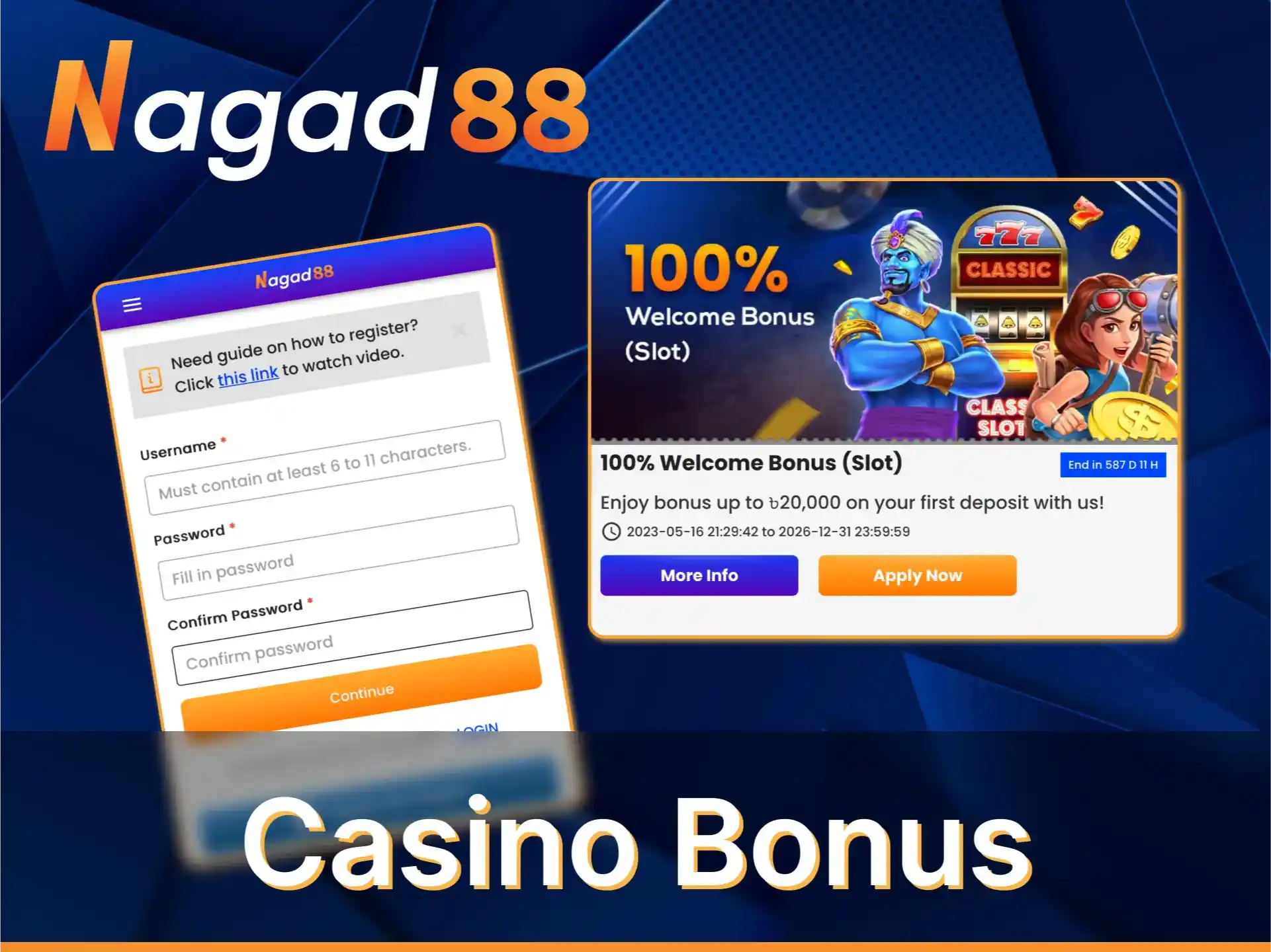 Casino bonus will give an advantage at Nagad88.