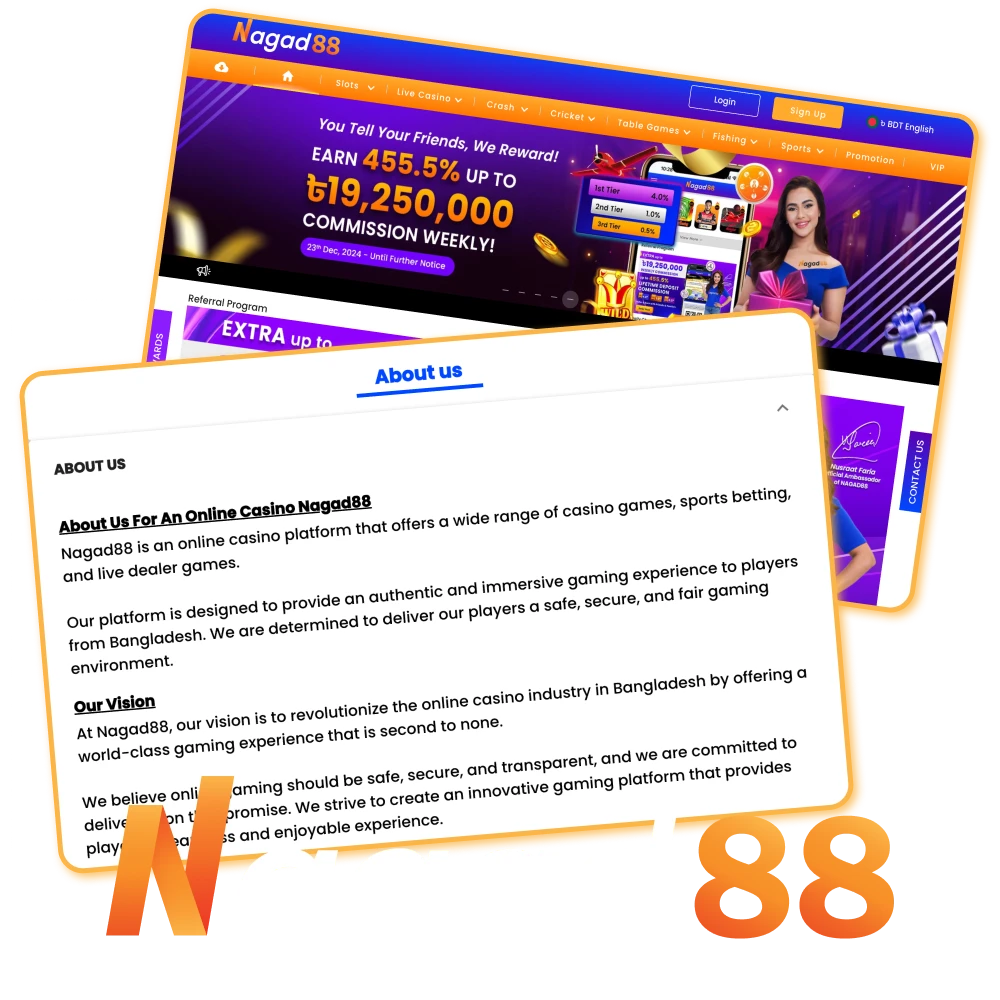 Nagad88 ক্যাসিনোতে খেলুন এবং আপনার বাজি ধরুন।