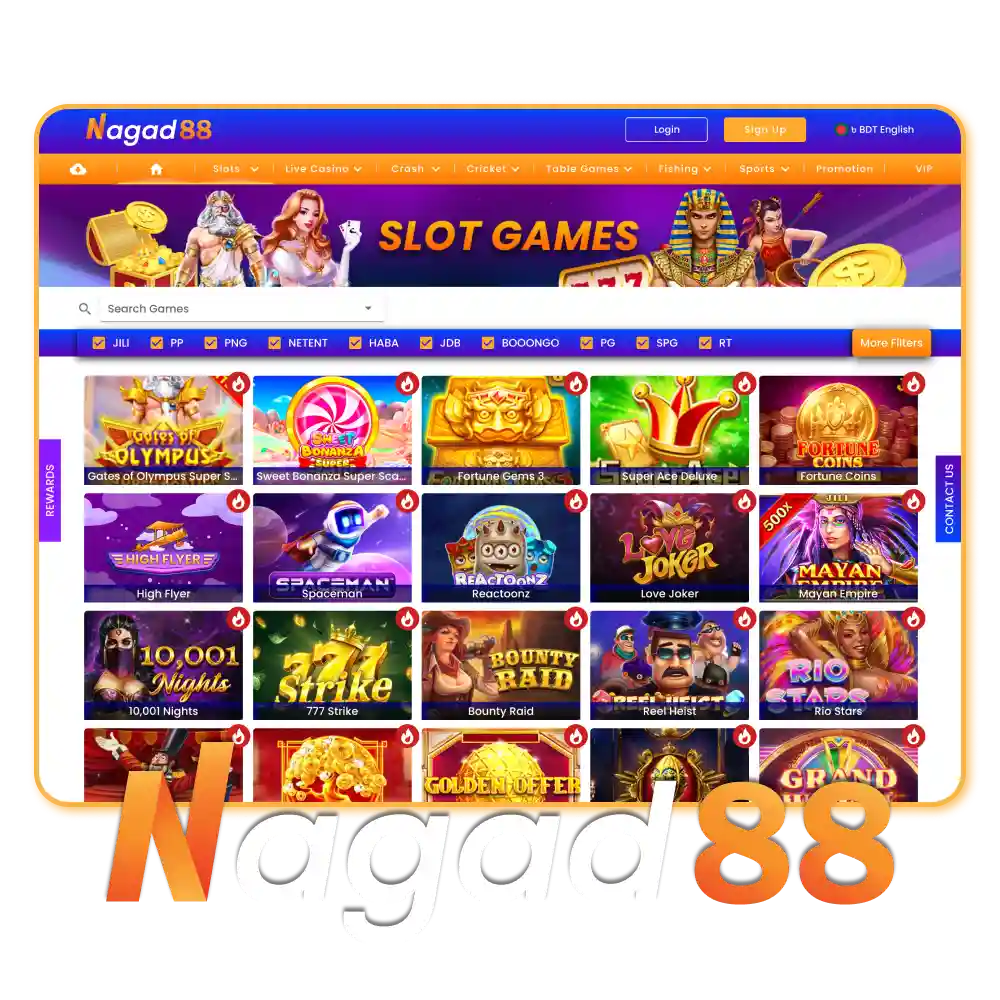 Nagad88-এ অনলাইনে বাংলাদেশের স্লট খেলুন।