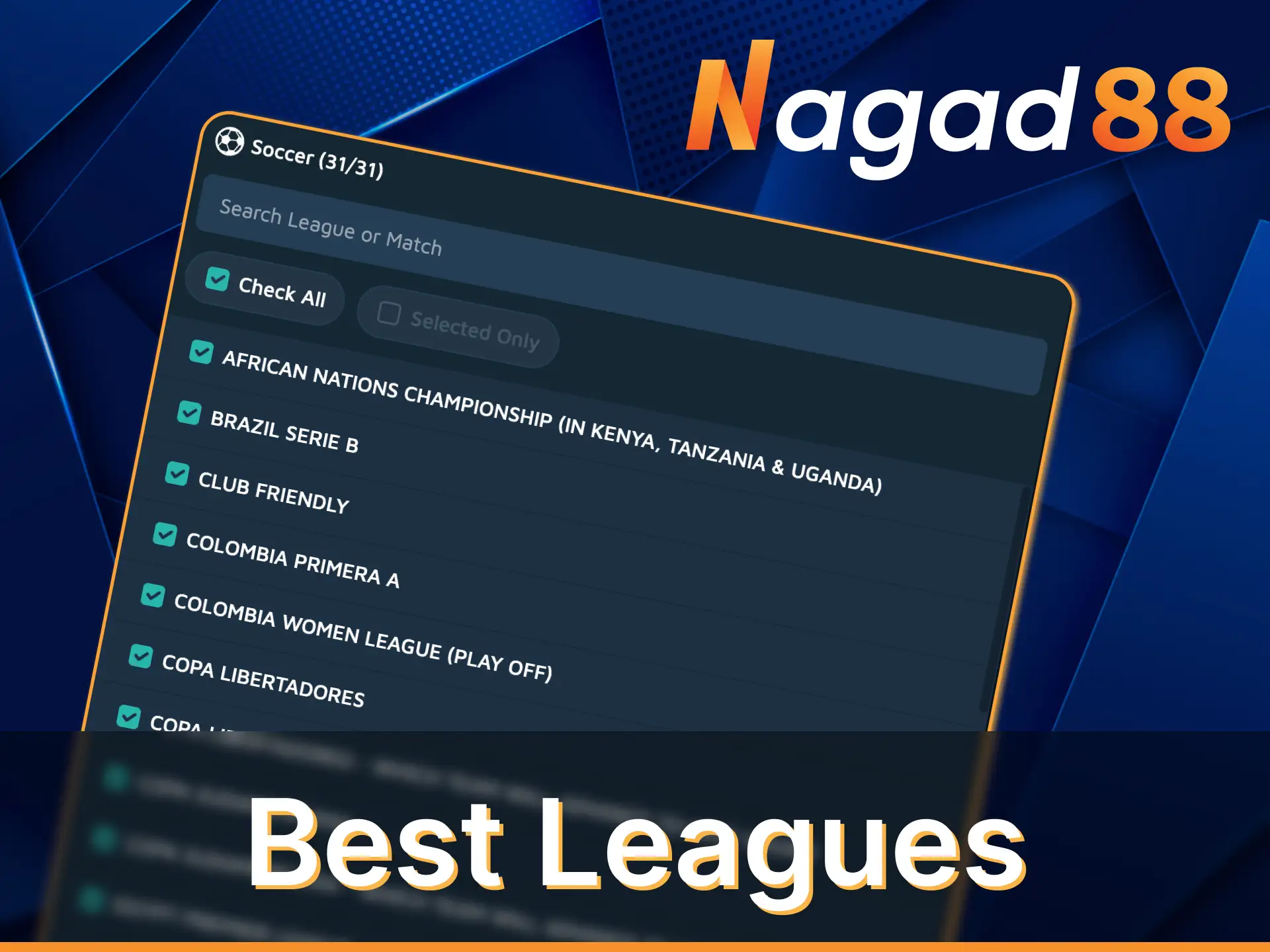 You can find a wide range of events for Nagad88 soccer betting.